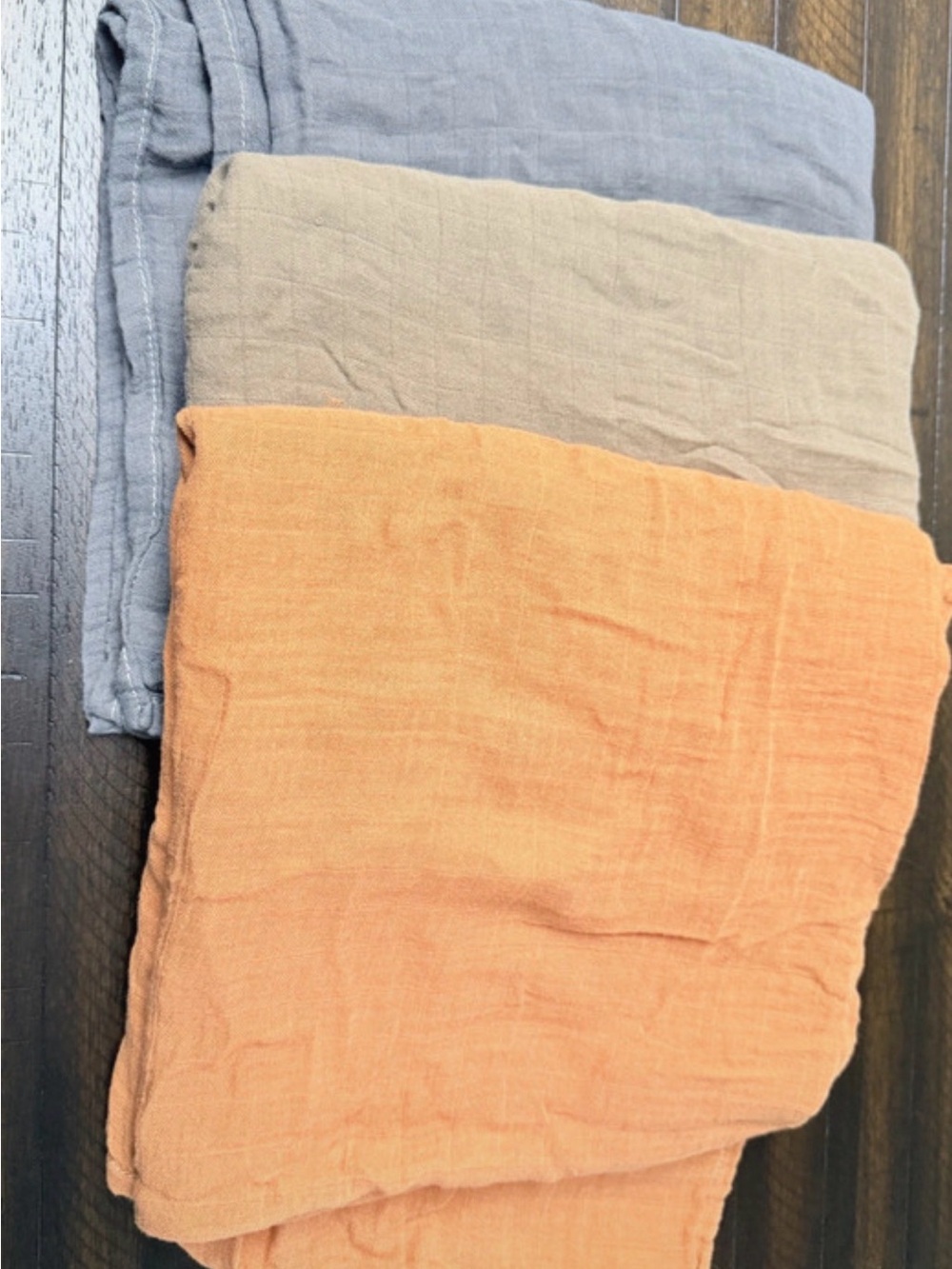Momcozy Baby Muslin Blankets in neutral earth tones set of 3